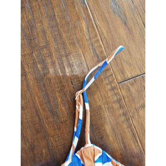 NWT Anthropologie Ophelia Sleeveless Linen Slim Mini Dress Maeve Size 12 Blue - Picture 9 of 14